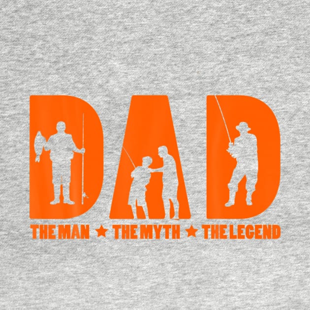 Mens Dad The Man The Myth The Fishing Legend for Fisherman by ANGELA2-BRYANT
